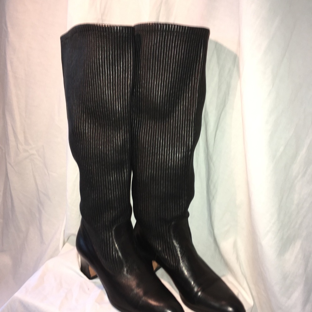 Botticelli Leather Full Length Stretchy Boots, Sz.35.5(5.5),Italy, MSRT $1145!